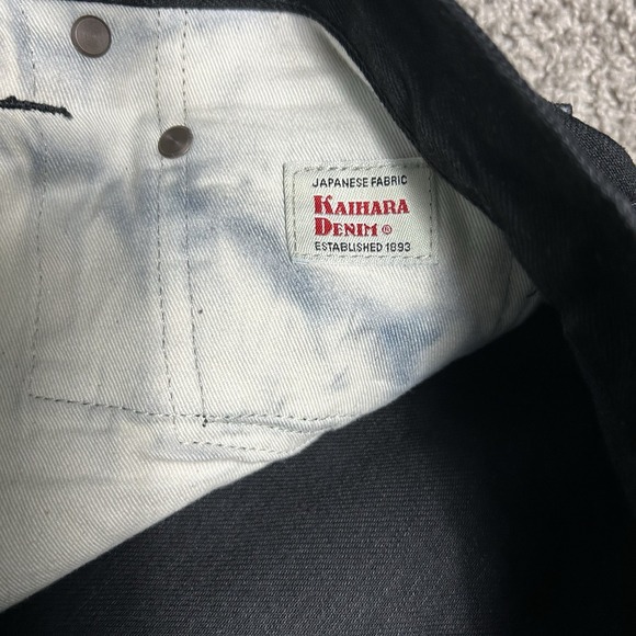 Jcrew Black 484 Denim Jeans Kaihara Japanese Denim 32x34 Fits 34X34 Slim Fit - Picture 6 of 9